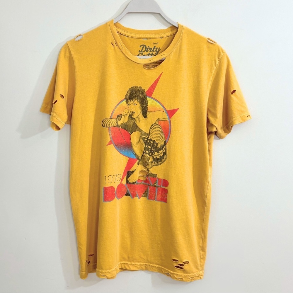 Dirty Cotton Scoundrels David Bowie Ziggy Stardust Tee - Minor Flaw - Picture 2 of 15